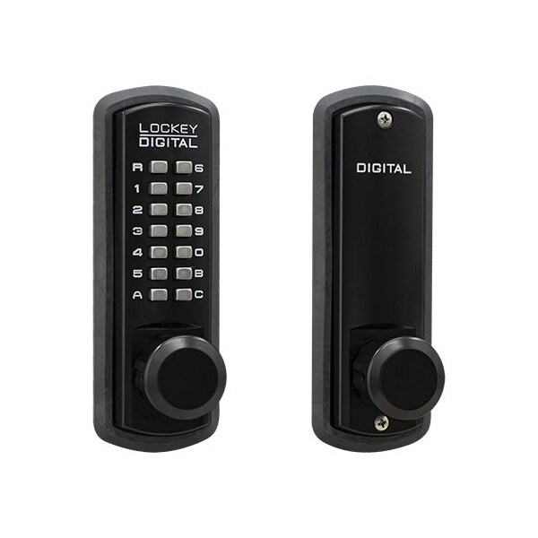 Mechanical Keyless Combination Passage Knob Lock Single Combination Jet Black Marine Grade